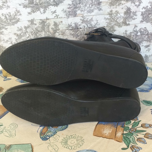 Stuart Weitzman black leather wedge heel boots - Picture 5 of 8